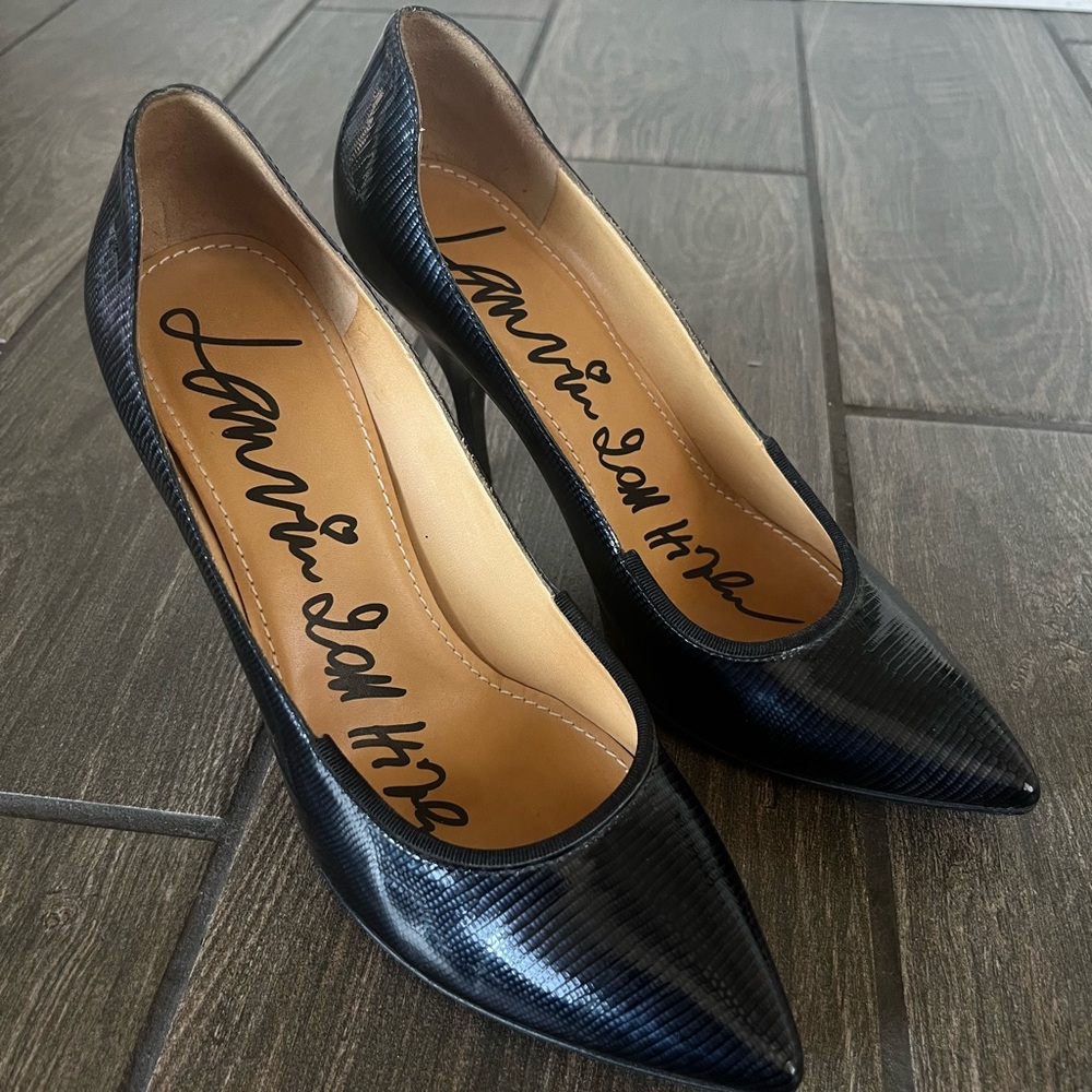 LANVIN navy lizard heels, EU SIZE, 37